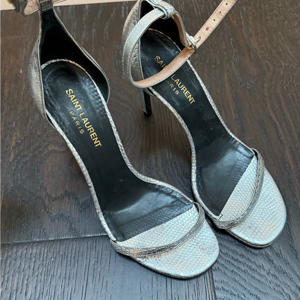 Saint Laurent Silver Women's Heels